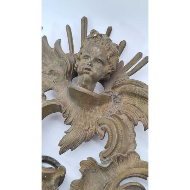 Antique French Rococo Mirror in Dark Bronze, 1800s For Sale - Image 6 of 12