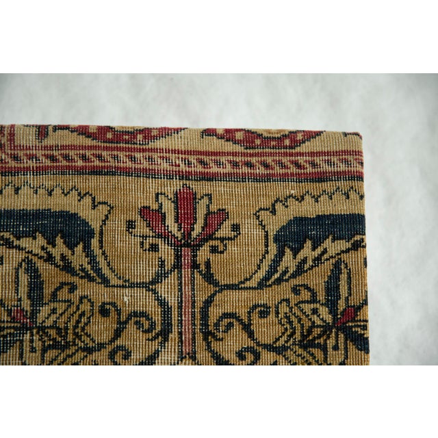 2020s Decorative Cork Board Antique Kerman Rug Fragment Art For Sale - Image 5 of 9