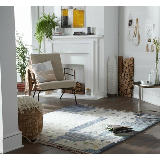 2010s 9x13 Gray Hand-Knotted Wool Deconstructed Skyline Tribal Modern Carpet Rug For Sale - Image 5 of 5