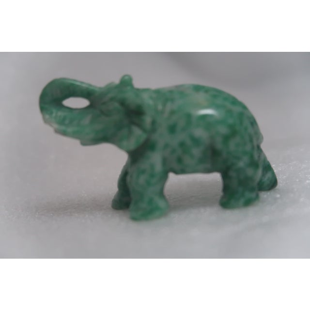 Vintage Miniature Well-Carved Uncommon Amazonite Stone, Lucky Elephant! For Sale - Image 12 of 13