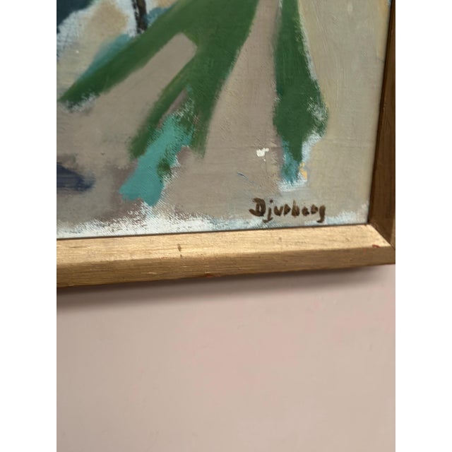 Viggo Djurberg, Village, 1950s, Oil on Canvas, Framed For Sale - Image 6 of 18