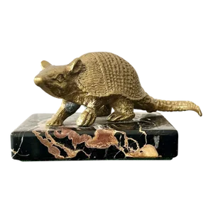 Vintage Boho Armadillo Statue