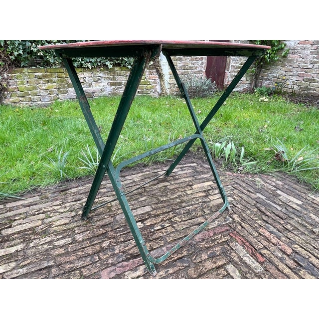 Vintage French Bistro Garden Table, 1930s For Sale - Image 10 of 18