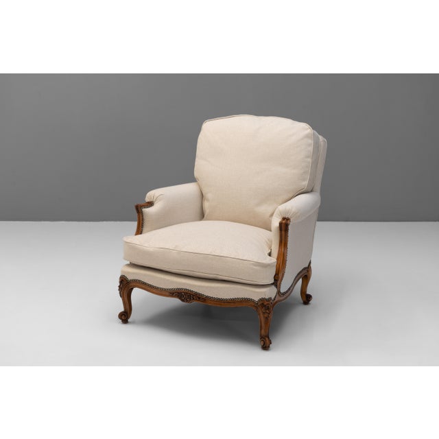French Upholstered Lounge Chairs, 1910, Set of 2 For Sale - Image 4 of 11