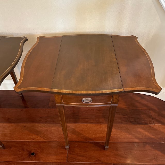 1940s 1940s Pair of Vintage Pembroke Tables For Sale - Image 5 of 12