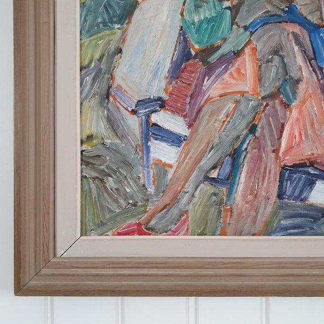 Edward Nordin, Expressionst Woman Portrait, 1948, Oil on Canvas For Sale - Image 14 of 18