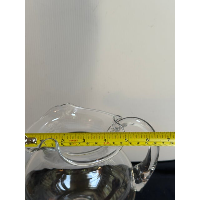 1980s 1980s Tiffany & Co. Crystal 7" Tall Pitcher Barware For Sale - Image 5 of 17