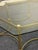 Labarge Vintage Labarge Hexagonal Brass and Glass Coffee Table For Sale - Image 4 of 10