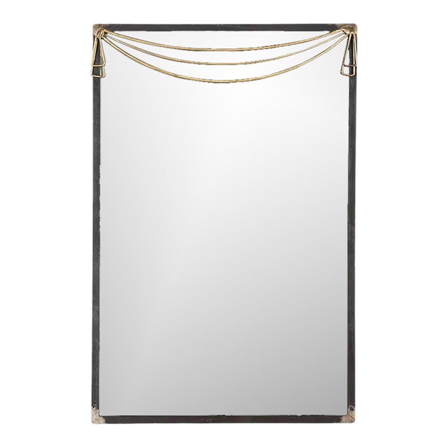 Contemporary Patinated Metal Mirror For Sale