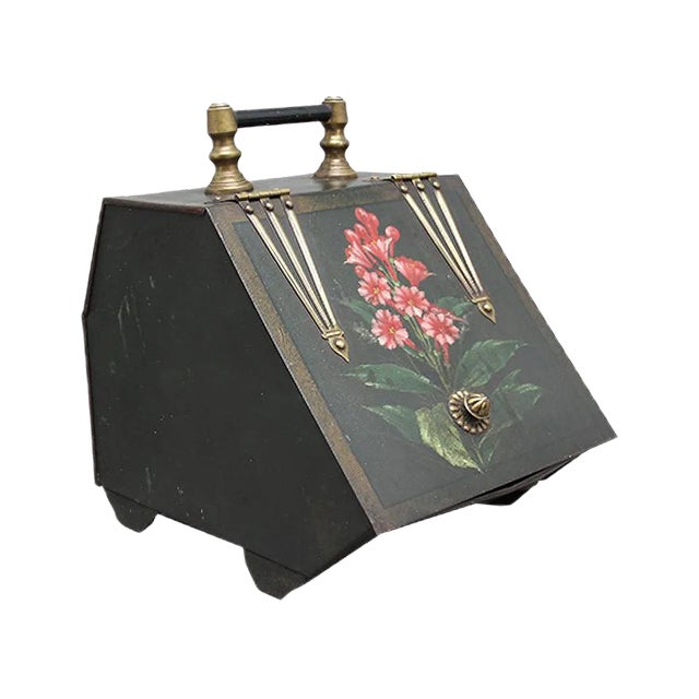 19th Century Metal Coal Box For Sale