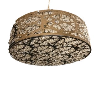 Steel & Crystal Cilindro Orrizontale Arabesque 10 Ceiling Lamp from Vgnewtrend For Sale