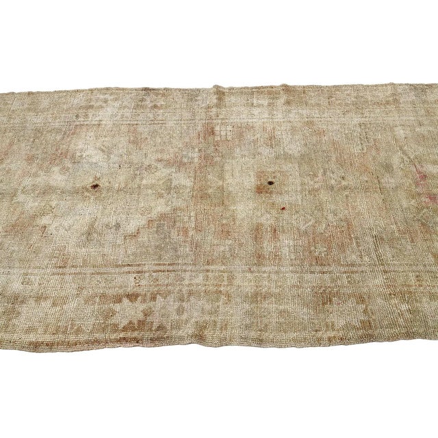 Mid 20th Century Mid 20th Century Washed Out Vintage Kars Rug For Sale - Image 4 of 7