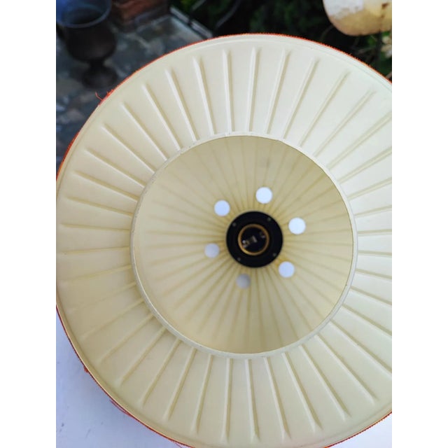 Orange Vintage Danish Chandelier, 1970s For Sale - Image 8 of 10