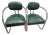 Mid 20th Century Art Deco Accent Chairs - Pair - Chrome and Green - Attributed to Kem Weber for Lloyd’s Manufacturing For Sale