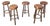 Vintage Tree Trunk Bar Stools, 1970s, Set of 5 For Sale