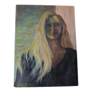 Portrait of a Young Beach Blonde Girl, Signed Jade '79