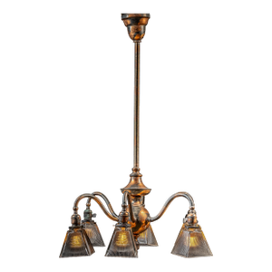 Early 20th Century Japanned Copper Craftsman Lamp