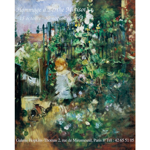 Petite Fille Dans Le Jardin Poster after Berthe Morisot For Sale