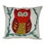 Boho Owl Suzani Cushion Cover 17'' X 18'' For Sale