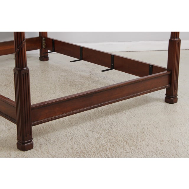 Karges Queen Size Mahogany Canopy Bed For Sale - Image 11 of 17