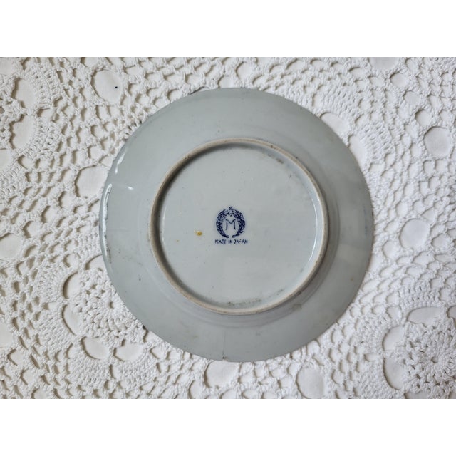 Chinoiserie 1930s Nippon Noritake Howo Blue & White Chinoiserie Plate For Sale - Image 3 of 6