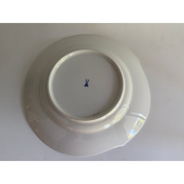 Form Wellenspiel Blue Flower Coffee Cup with Saucer and Plate from Meissen, 1990s, Set of 3 For Sale - Image 11 of 13