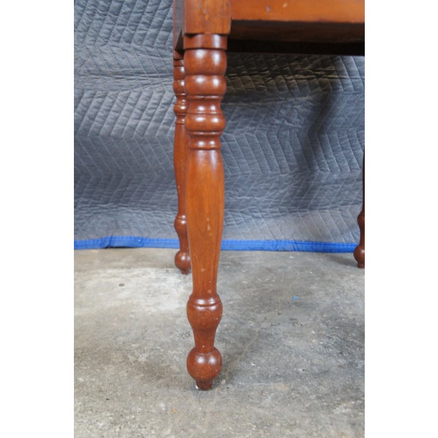 Antique 19th Century Early American Primitive Cherry Accent Table Nightstand For Sale - Image 6 of 12