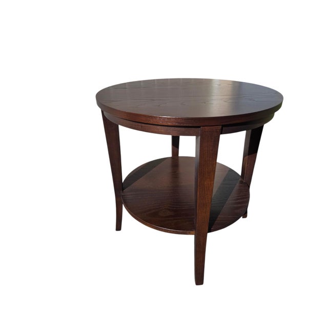 Vintage Ethan Allen Horizons Collections Lamp Side End Table Pedestal Shelf Stand For Sale - Image 11 of 16