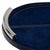 Genuine deep blue leather with contrast stitching and plated metal handles is refined luxury. Whether serving cocktails or...