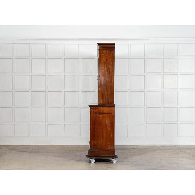 Wood Large English Inlaid Mahogany Library Bookcase from Maple & Co., 19th Century For Sale - Image 7 of 17