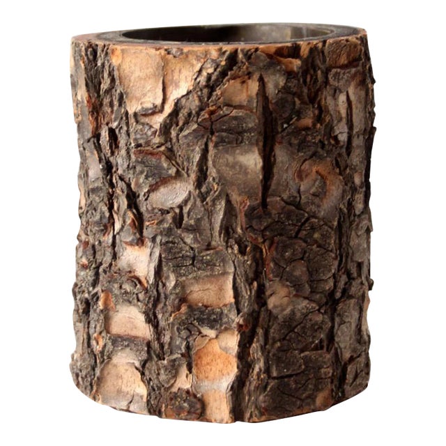 Vintage Rustic Log Bowl For Sale