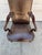 Vintage Hickory Chair Leather Library Armchair | English Georgian Queen Anne Style Accent Chair For Sale In New York - Image 6 of 12