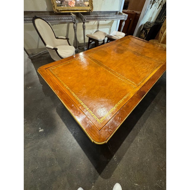 Large 19th C. French Louis XVI Walnut Bureau Plat For Sale In Dallas - Image 6 of 11