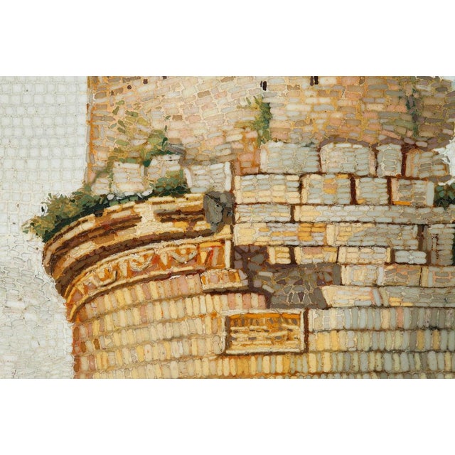 Round Micromosaic Depicting Mausoleum of Cecilia Metella on the Appian Way, Early 19th Century For Sale - Image 11 of 15
