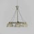 Art Deco Italian Glass and Brass Chandelier, 1930s For Sale - Image 3 of 11