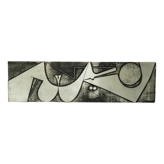 Zinc Panel Headboard by Nerone & Patuzzi, Italy, 1970s For Sale