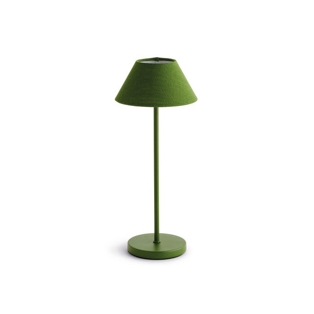 Green Alluna Cordless Led Lamp 14" - Dark Green For Sale - Image 8 of 9