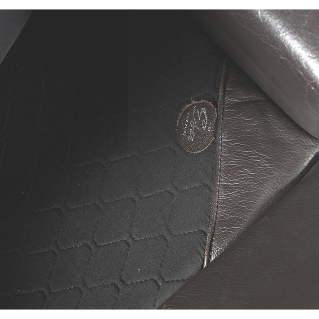 Vintage Danish Leather Lounge Chair by Werner Langenfeld, 1970s For Sale - Image 4 of 5