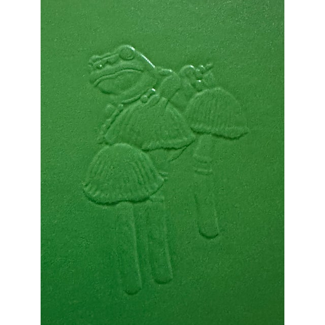 Vintage 1979 Exploring America’s Backcountry hardcover book in green with cute embossed frog and mushrooms on the front....
