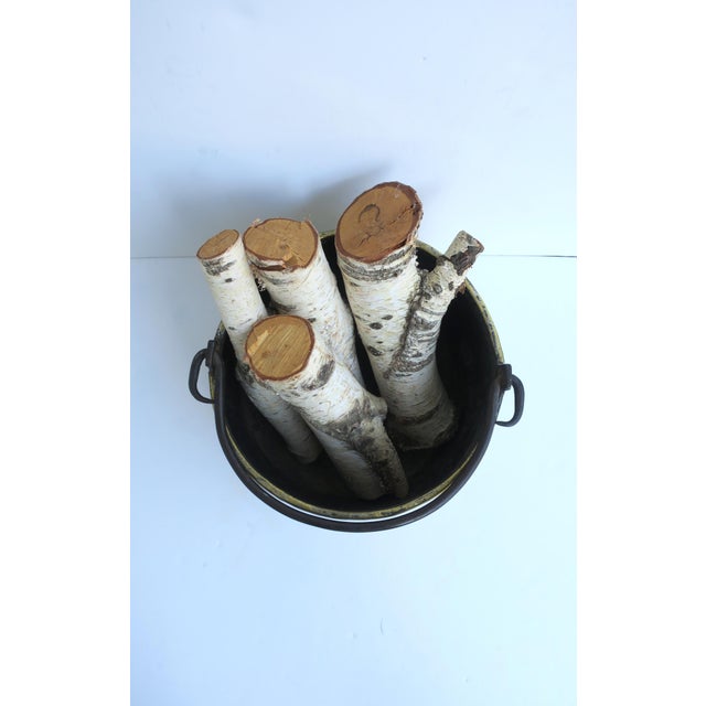 Brass Dutch Brass Firewood Log Holder For Sale - Image 8 of 12