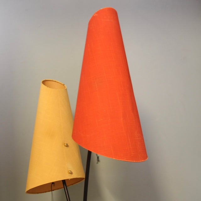 Mid-Century Modern German Floor Lamp with Two Shades, 1950s For Sale - Image 9 of 13