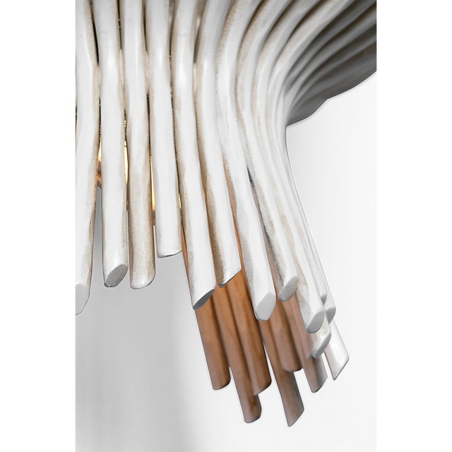 Chapman & Myers for Visual Comfort Signature Astra 17" Sculpted Sconce in Waxed Plaster For Sale In Houston - Image 6 of 9