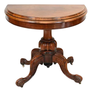 Victorian Walnut Card Table, 1860