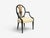 Wood Neoclassical, Prince of Wales Armchairs, Ebonized Wood, Gilt, Silk, Usa, 19th C. For Sale - Image 7 of 18