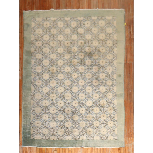 Zabihi Collection Mid 20th Century Turkish Deco Rug - 6'10" x 9'8" For Sale - Image 16 of 18