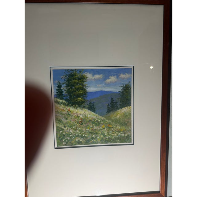 Sky Blue 1980s Large Oil Painting John Pittman For Sale - Image 8 of 17