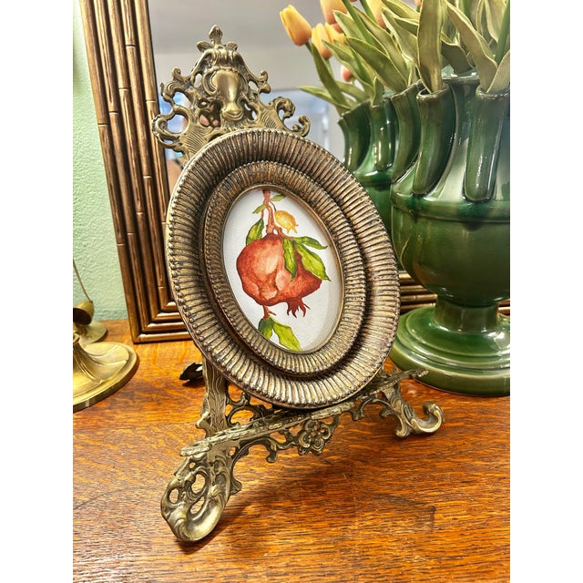 Mid 20th Century Victorian Style Cast Brass 15.5” Table Top Easel or Book Stand For Sale - Image 4 of 11