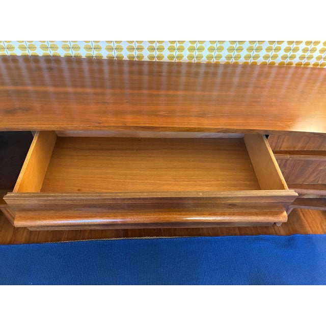 Mid-Century Modern Vintage 1970 Walnut Credenza For Sale - Image 3 of 4