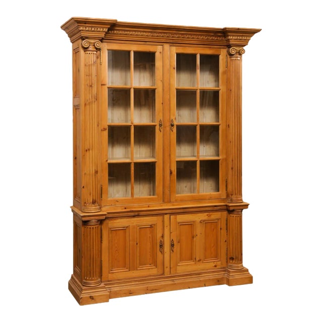 Mid 20th Century English Tall Display & Storage Cabinet For Sale