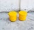 Set of Mid-Century Yellow Leather Poufs, Italy, 1980s For Sale - Image 6 of 12